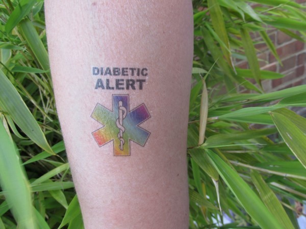 Type 1 Diabetic: Insulin Dependent Temporary Tattoo - Pink – MedStyle