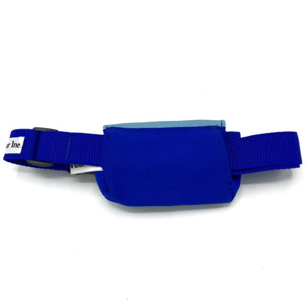 The bra pouch secures the pump to the front, side or belt of the
