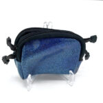blue glitter pouch